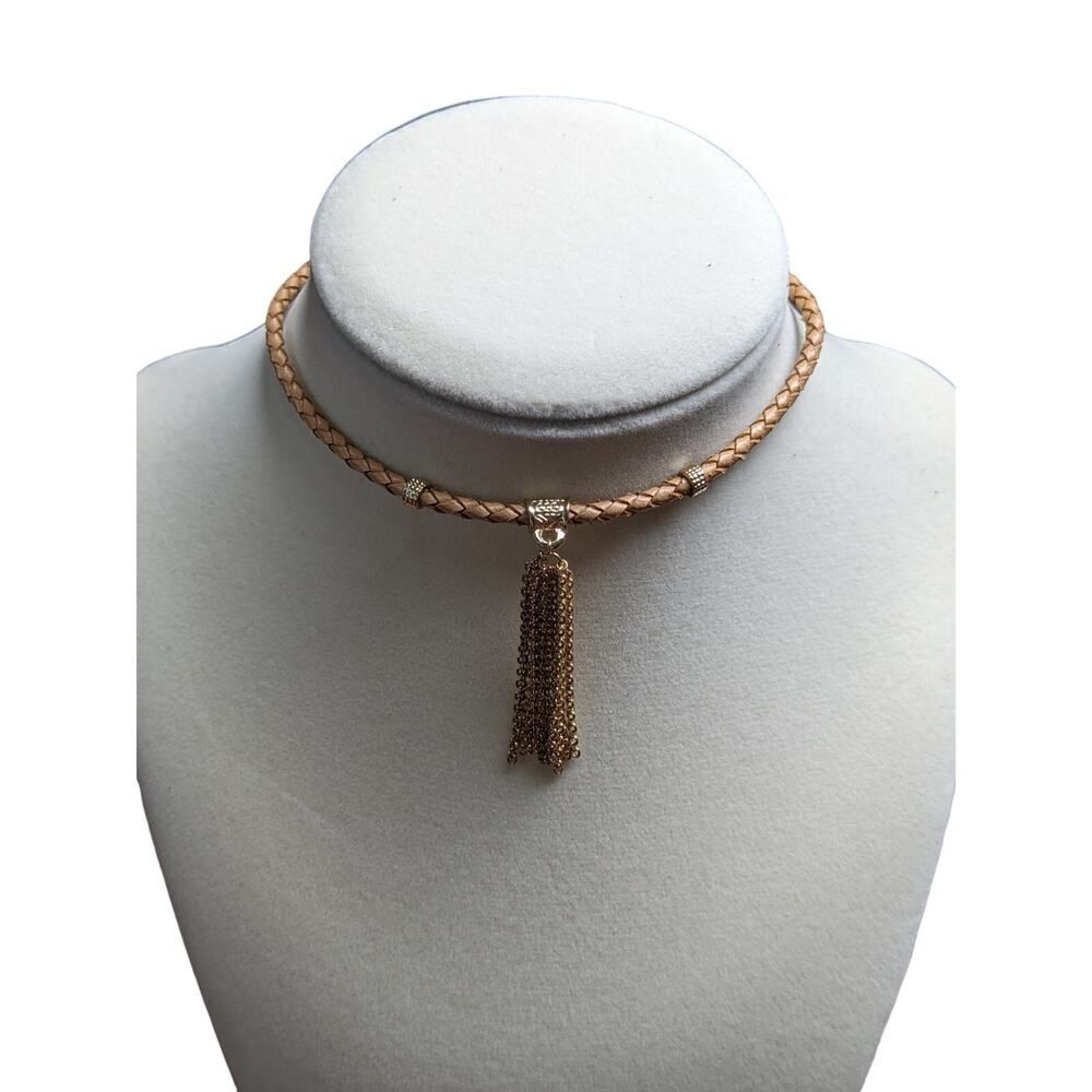Ettika‎ NWT Leather Tassel Choker - Picture 3 of 6